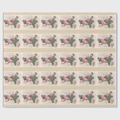 Vintag St Patricks Day Kleeblatt Champagne Geschenkpapier (Flach)