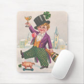 Vintag St Patricks Day Kleeblatt Champagne Mousepad (Mit Mouse)