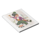 Vintag St Patricks Day Kleeblatt Champagne Notizblock (angewinkelt)