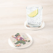 Vintag St Patricks Day Kleeblatt Champagne Sandstein Untersetzer (Seite)