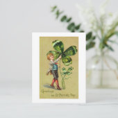Vintag St. Patricks Day Postkarte (Stehend Vorderseite)