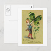 Vintag St. Patricks Day Postkarte (Vorne/Hinten)