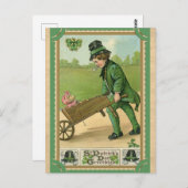 Vintag St Patricks Day Postkarte (Vorne/Hinten)