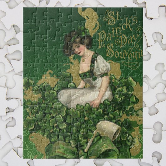 Vintag St. Patrick's Day Souvenir, Irish Lass Puzzle