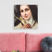 Vintag St.Therese Kleine Blume Crucifix Leinwanddruck (Insitu (Wohnzimmer))