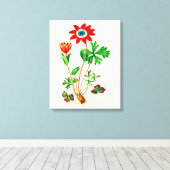 Vintag Star Anemone Leinwanddruck (Insitu (Holzboden))