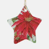 Vintag Star Poinsettia Keramik Ornament (Rechts)