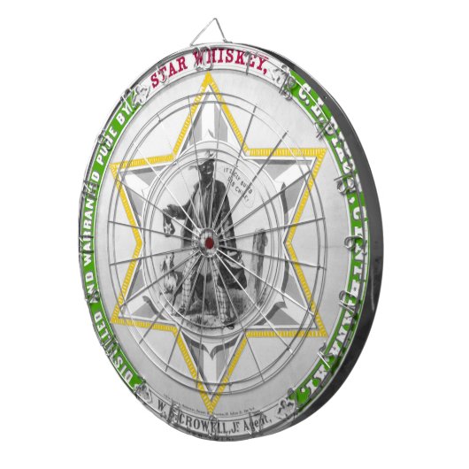 Vintag Star Whiskey-Dartboard Dartscheibe (Vorderseite rechts)