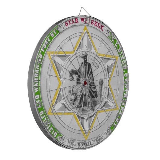 Vintag Star Whiskey-Dartboard Dartscheibe (Vorderseite Links)