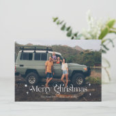 Vintag Stars Frohe Weihnachten Foto (Stehend Vorderseite)