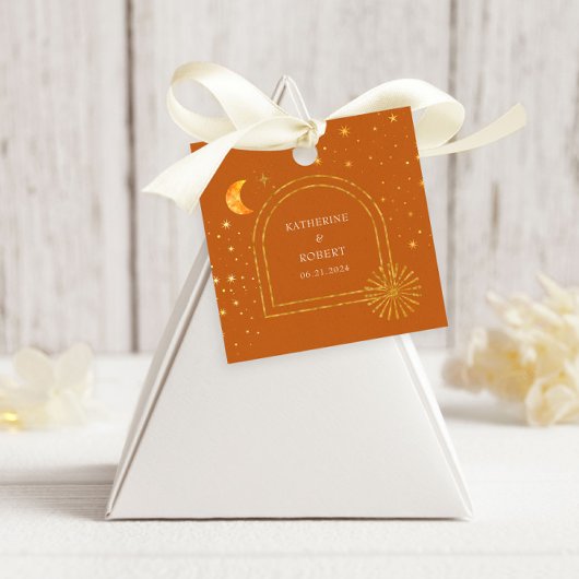 Vintag Stars Moon Wedding Napkins Geschenkanhänger