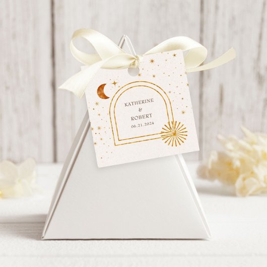 Vintag Stars Moon Wedding Napkins Geschenkanhänger