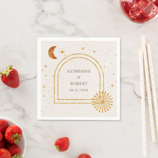 Vintag Stars Moon Wedding Napkins Serviette