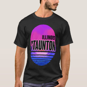 Vintag Staunton Vaporwave Illinois T-Shirt