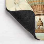 Vintag Steampunk Blue Hot Air Ballon Mousepad (Ecke)