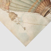 Vintag Steampunk Blue Hot Air Ballon Seidenpapier (Ausschnitt)