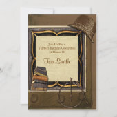 Vintag Steampunk Collage Geburtstag Einladung (Vorderseite)