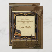 Vintag Steampunk Collage Geburtstag Einladung (Vorne/Hinten)