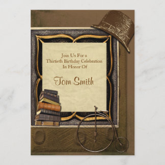 Vintag Steampunk Collage Geburtstag Einladung