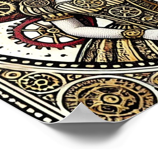 Vintag Steampunk Fairy Poster (Ecke)