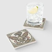 Vintag Steampunk Fairy Steinuntersetzer (Seitenansicht)