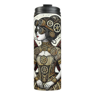 Vintag Steampunk Fairy Thermosbecher