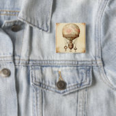 Vintag Steampunk Floral Hot Air Ballon Button (Beispiel)