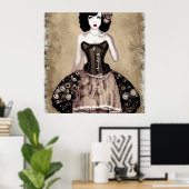 Vintag Steampunk-Frau Poster (Heimbüro)