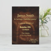 Vintag Steampunk Geburtstag Einladung (Stehend Vorderseite)