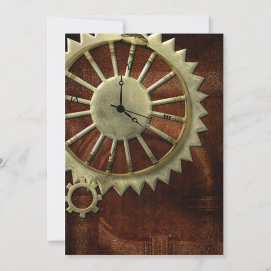 Vintag Steampunk Geburtstag Einladung (Rückseite)