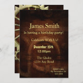 Vintag Steampunk Geburtstag Einladung (Vorne/Hinten)