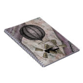 Vintag Steampunk Glam Lila Airship Notizblock (Rechte Seite)