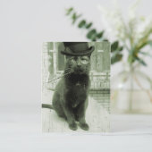 Vintag Steampunk LOL Funny Cat Postcard Postkarte (Stehend Vorderseite)