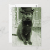 Vintag Steampunk LOL Funny Cat Postcard Postkarte (Vorne/Hinten)