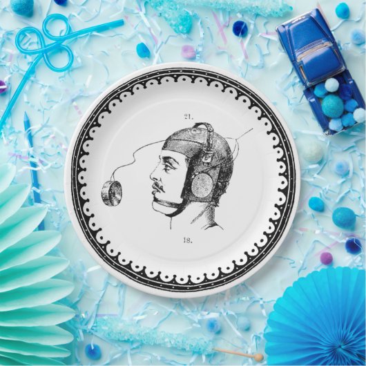 Vintag Steampunk Man Pappteller (Party)