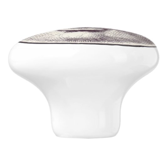 Vintag Steampunk Moon Face Keramikknauf (Seitenansicht)