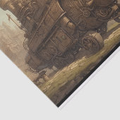 Vintag Steampunk Motor Fantasy Illustration Seidenpapier (Ausschnitt)