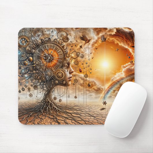 Vintag Steampunk Mousepad (Mit Mouse)