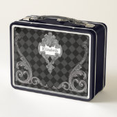 Vintag Steampunk Personalisiert Metall Brotdose (Rückseite)