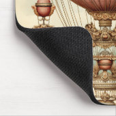 Vintag Steampunk Pink Heißluftballon Mousepad (Ecke)