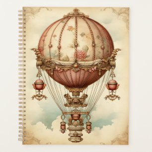 Vintag Steampunk Pink Heißluftballon Planer