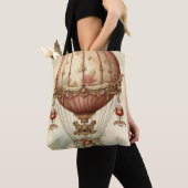 Vintag Steampunk Pink Heißluftballon Tasche (Von Nahem)