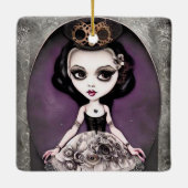 Vintag Steampunk Princess Doll Keramikornament (Rückseite)