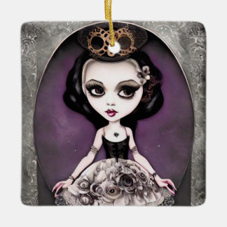 Vintag Steampunk Princess Doll Keramikornament
