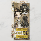 Vintag Steampunk Quirky Wedding Einladungen (Vorne/Hinten)