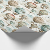 Vintag Steampunk Retro Balloons Geschenkpapier (Ecke)