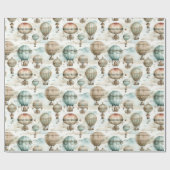 Vintag Steampunk Retro Balloons Geschenkpapier (Flach)