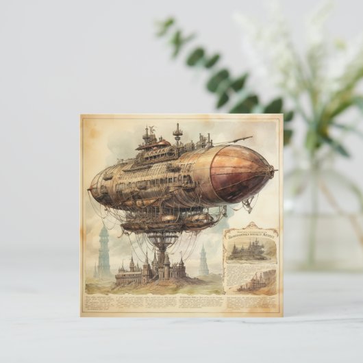 Vintag Steampunk Zeppelin (10) (Stehend Vorderseite)