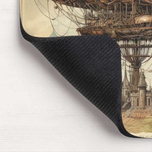 Vintag Steampunk Zeppelin (10) Mousepad (Ecke)