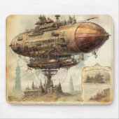 Vintag Steampunk Zeppelin (10) Mousepad (Vorne)
